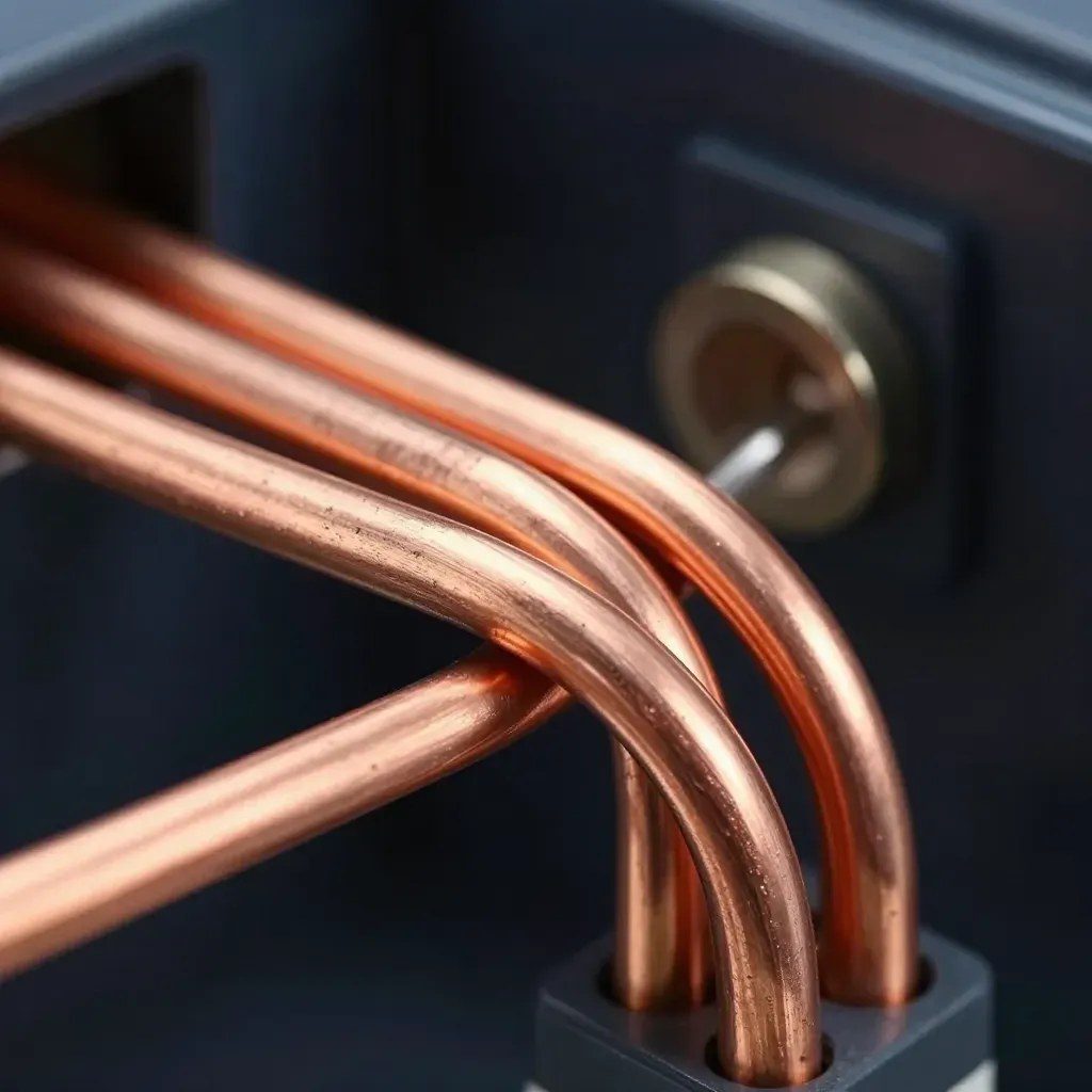 Copper conductors in close-up